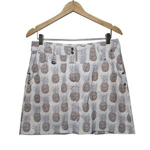 XDS Daily Sport White Pineapple Print Skort